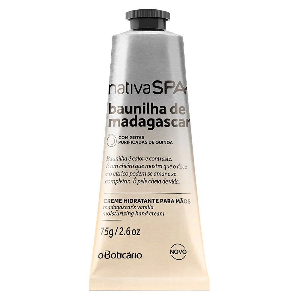 O Boticário Nativa Spa Madagascar Vanilla Hand Cream, 75g