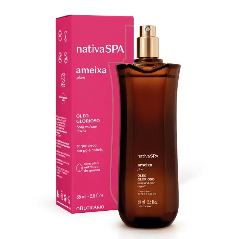 O Boticário Nativa SPA Aceite Corporal y Capilar Ciruela Gloriosa, 85 ml