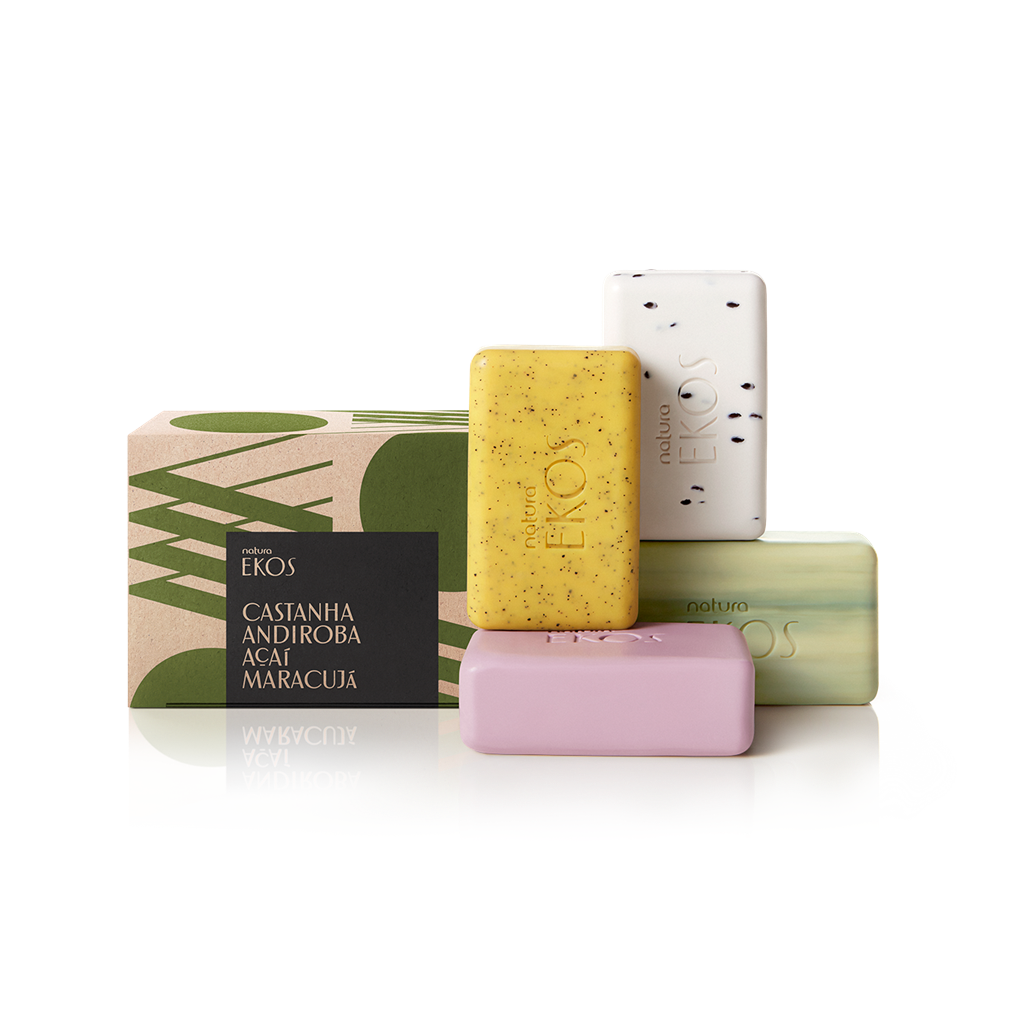 Natura, Ekos Creamy and Exfoliating Soaps - 4 x 100 gram