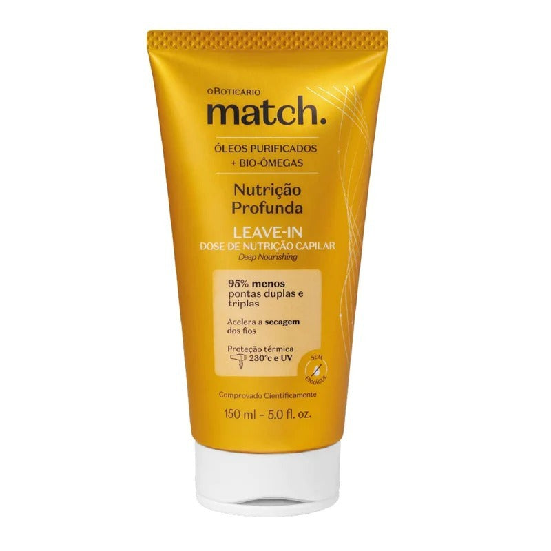O Boticário Match Nourishing Cream for combing fine hair, 150ml