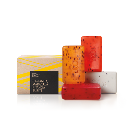 Natura, Ekos Creamy and Exfoliating Soaps - 4 x 100 gram
