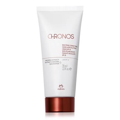 Natura, Chronos Crema correctora del tono de piel para manos y escote Spf30 - 70ml