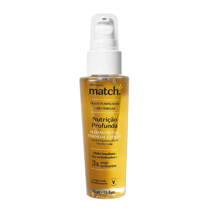 O Boticário Match Oil source for fine hair nutrition, 50ml