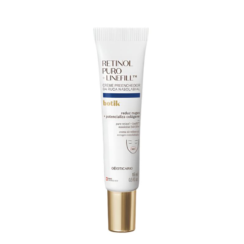 O Boticário Pure Retinol + LinefillTM Crema Preenchedor de Arrugas Nasolabiales, Botik, 15ml