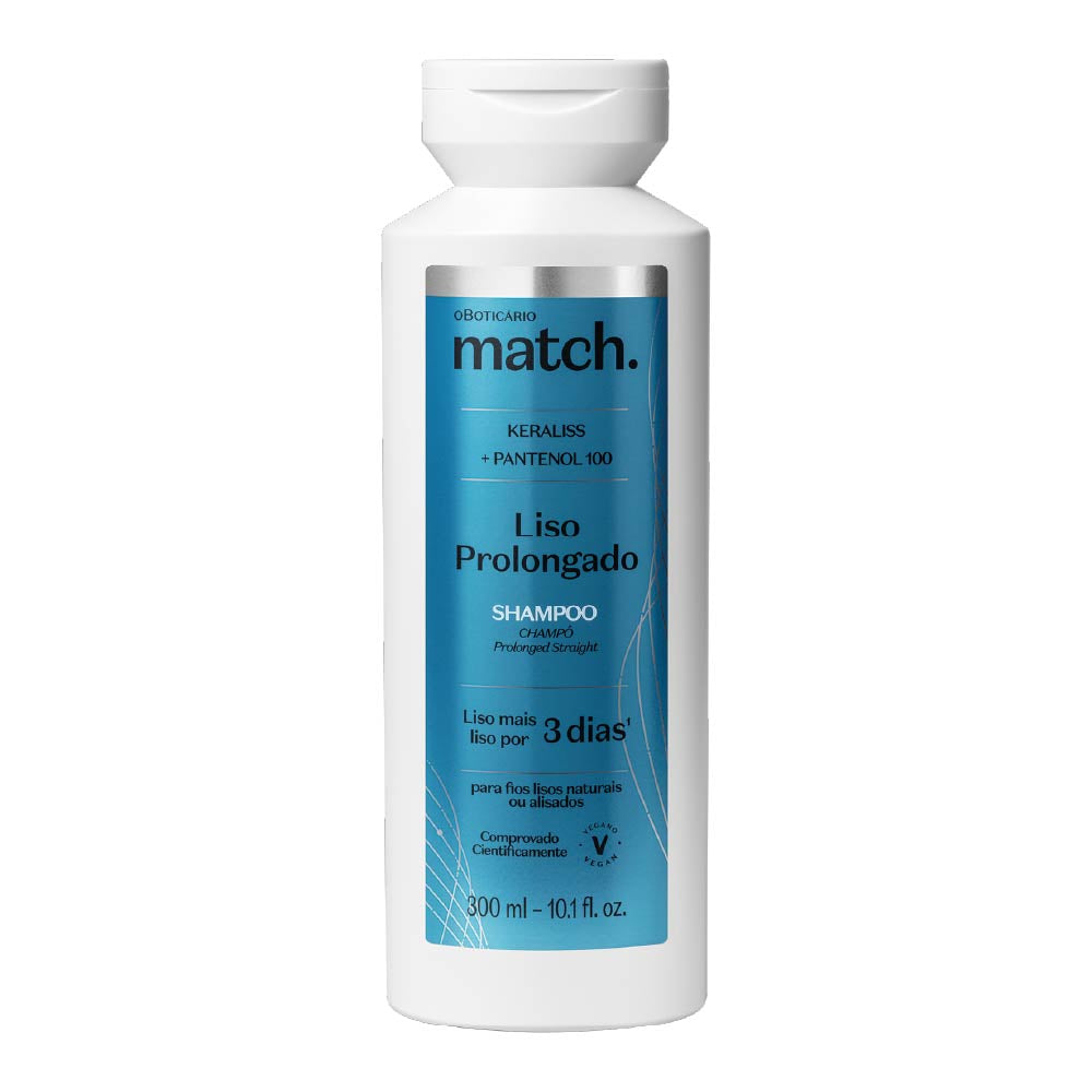 O Boticário Match Shampoo Liso Prolongado, 300ML