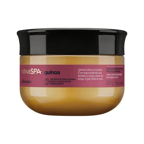 O Boticário Nativa Spa Quinoa Moisturizing Cream for Neck, Chest and Arms, 200ml