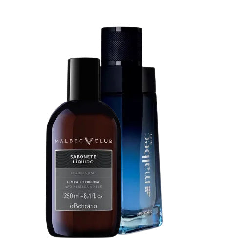 o Boticario, Malbec EDT Blue100ml + Malbec Club liquid Soap  250ml