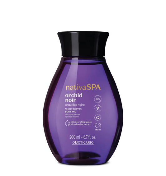 O Boticário Nativa Spa Orchid Noire Moisturizing Body Oil, 200ml